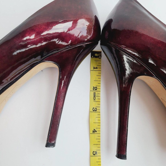 Joan & David Patent Leather Burgundy Platform Pumps Size‎ 7.5 - Picture 11 of 12